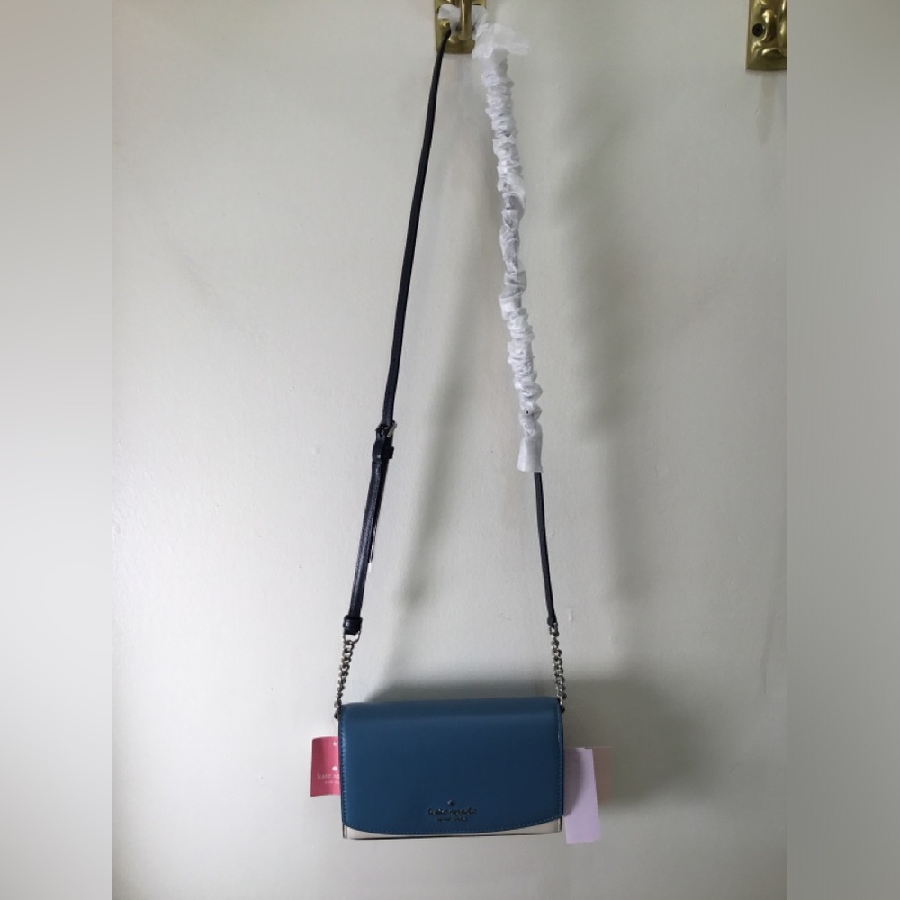 Kate Spade Staci Colorblock White and Blue Handbag